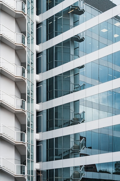 Glazed facade of an office building