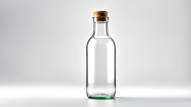 glazen fles geïsoleerd op witte achtergrond