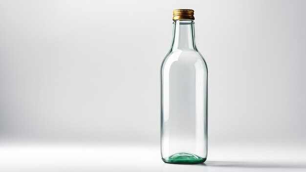 glazen fles geïsoleerd op witte achtergrond