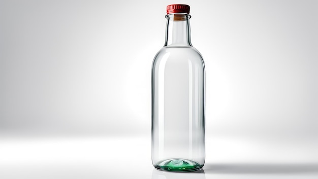 glazen fles geïsoleerd op witte achtergrond
