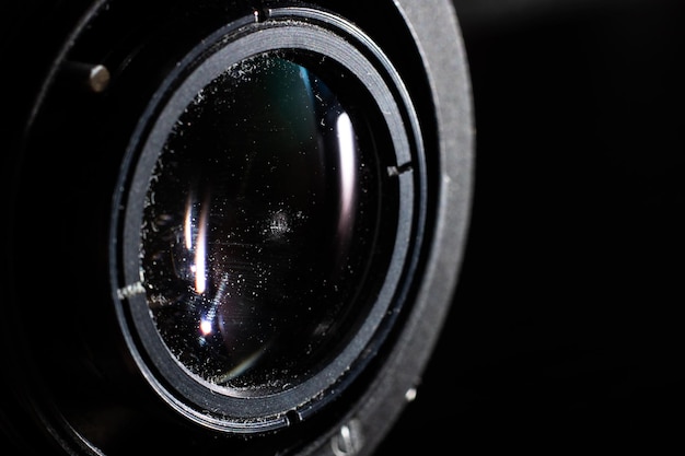 Glazen lens voor een reflexcamera close-up