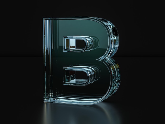 Glazen letter B