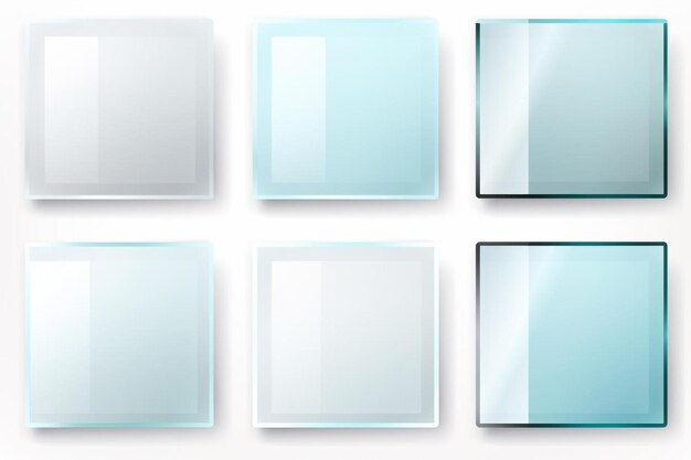 Foto glazen plaat op transparante achtergrond heldere glazen vitrine realistische venster mockup vector