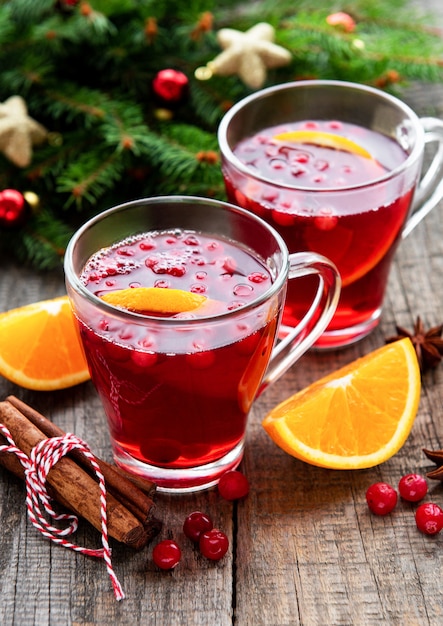 Glazen warme glühwein