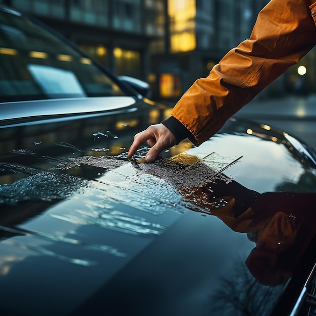 Glazier Repairing Windscreen After Stone Chip