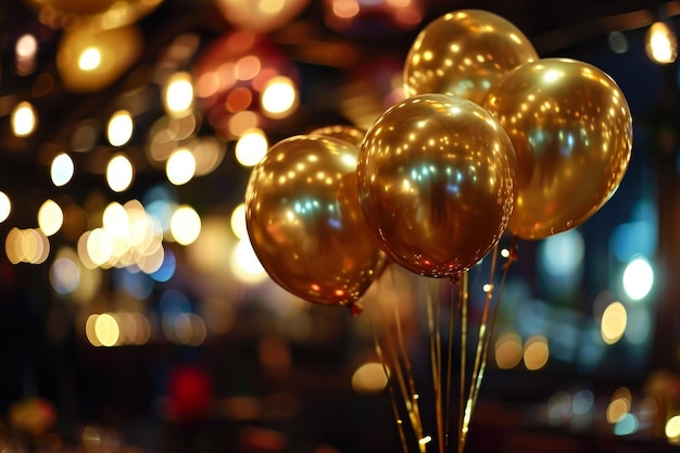 Gleaming Gold Festive Party Balloons Galore