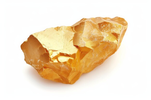 A gleaming gold rock