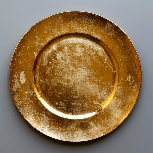 Photo gleaming golden platter a sparkling collection of images created with generative ai technology