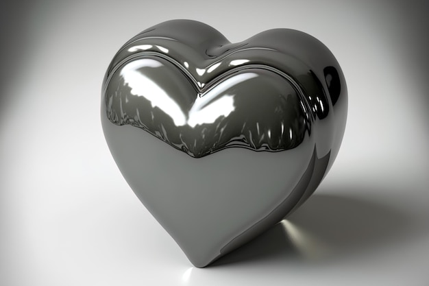 Gleaming gray heart