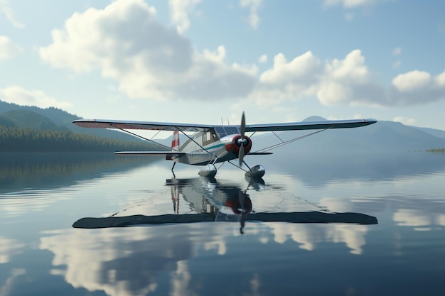 The gleaming reflection of an amphibious plane on 00624 03