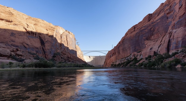 Glen canyon dam and colorado river in page arizona united states of america