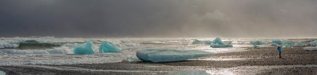 Gletsjerlagune in ijsland