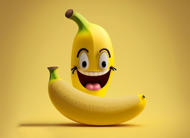 Glimlach rode banaan op rode achtergrond Wereldglimlachdag