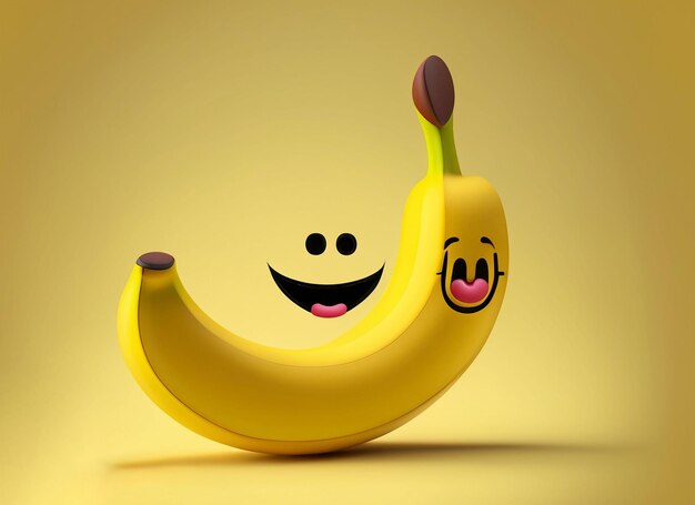 Glimlach rode banaan op rode achtergrond Wereldglimlachdag