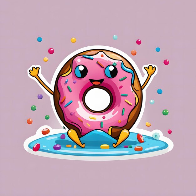 Glimlachen Donut Clipart