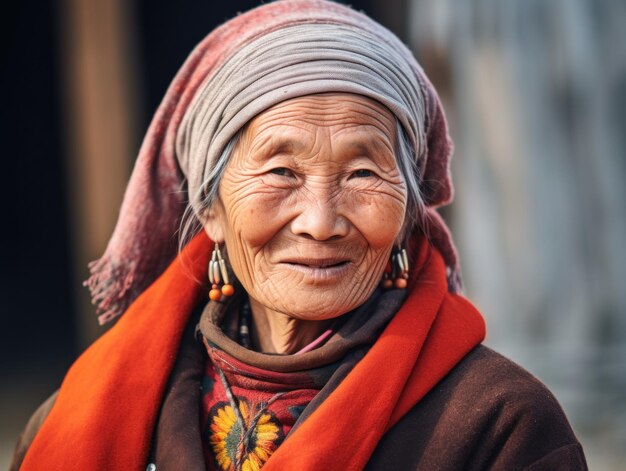 Glimlachende Chinese vrouw
