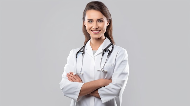 Glimlachende dokter met stethoscoop
