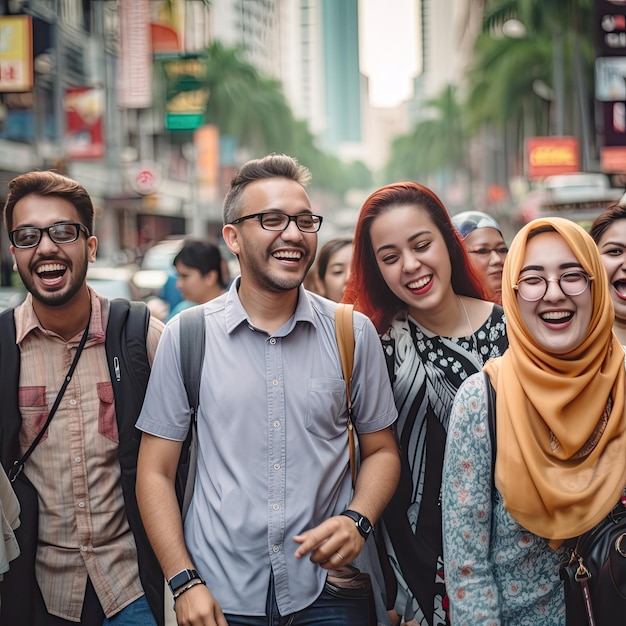 Glimlachende mensen in Kuala Lumpur