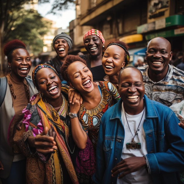 glimlachende mensen in Nairobi