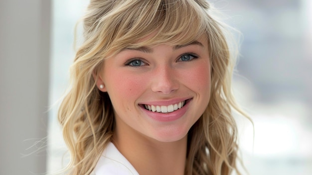 Glimlachende orthodontist kopfoto