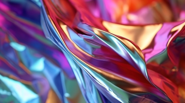 Glimmering Iridescent Foil A Captivating Texture Generative AI