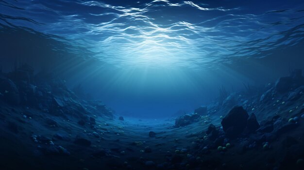 Photo glimpse the abyssal depths in a 3drendered illustration