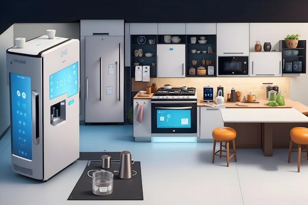 Photo a glimpse into a connected smart home where aienhanced devices transform daily life generated ai