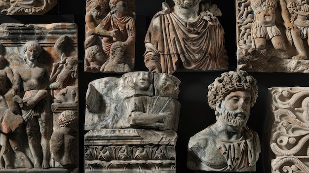 A Glimpse Into the Past Ancient Sculptures in a Museum
