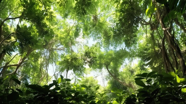 Photo a glimpse of paradise the dry season canopy