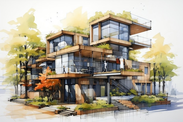A Glimpse of Sustainable Urban Architecture Generative AI