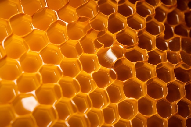 Glimpses of nature's artistry a captivating encounter with honeyinfused wax honeycomb patterns