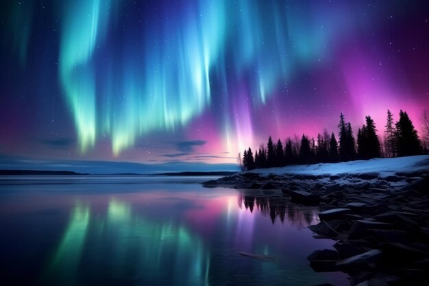 Premium Photo  Glimpsing the Enchanting Aurora Borealis An Original 