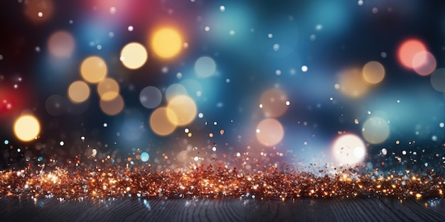 Glinsterende lichten bokeh achtergrond Kerstmis en Nieuwjaar concept