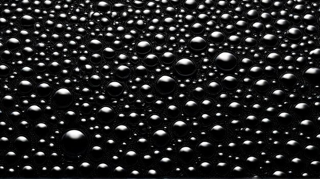 Foto glinsterende waterbubbels op zwart