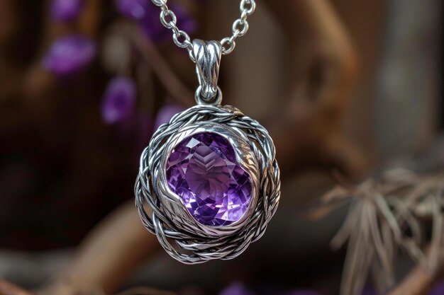 Photo glistening amethyst gemstone generate ai