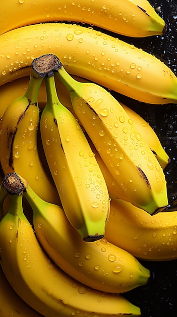 Glistening Banana Bounty Seamless Background