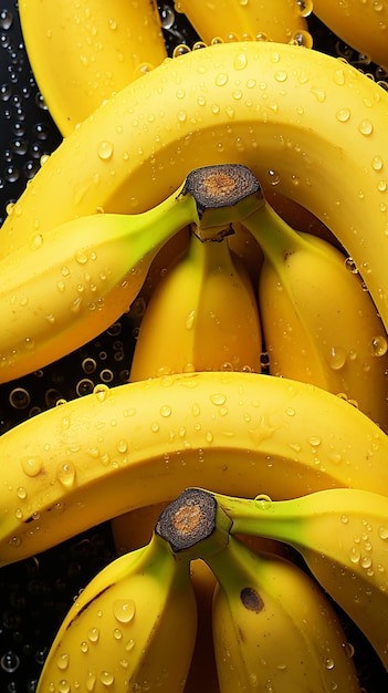 Glistening Banana Bounty Seamless Background