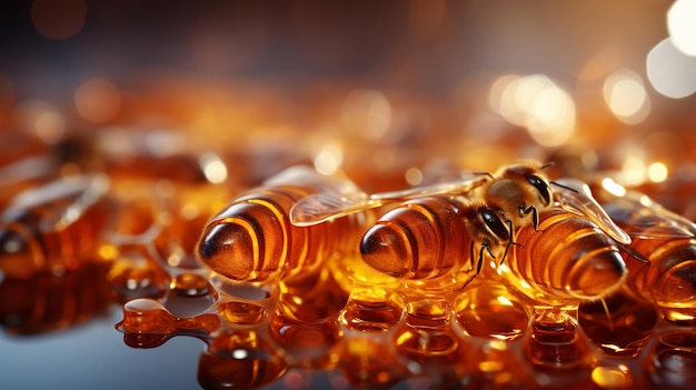 glistening honey HD 8K wallpaper Stock Photographic Image