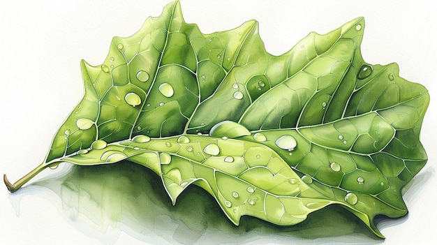 Glistening Morning Dewdrops Watercolor