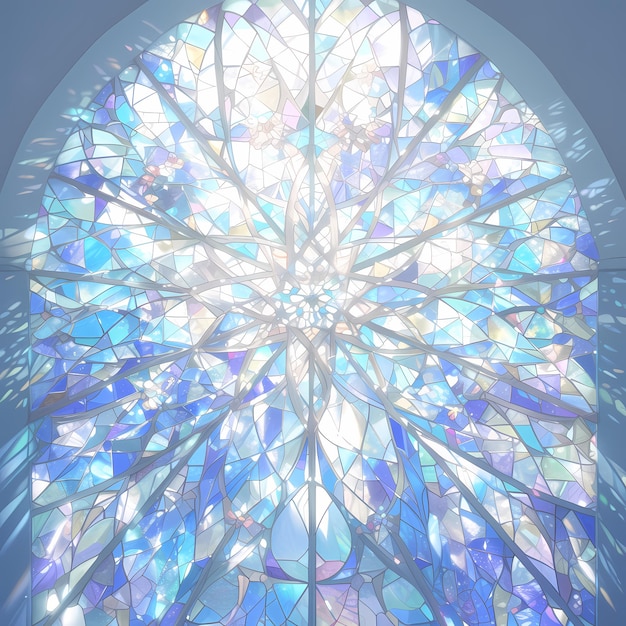 Glistening Stained Glass Window in Studio