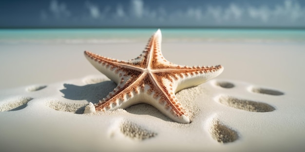 Glistening Starfish on the Pristine Sands of Maldives