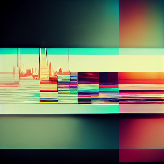 Sfondo glitch astratto tecnologia glitch retrò video vhs wallpaper 4k