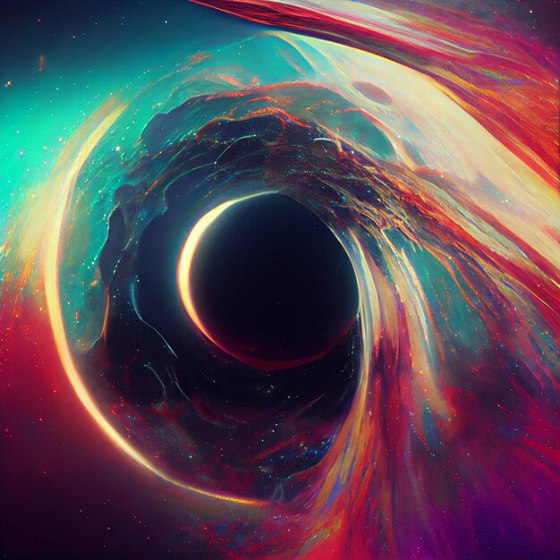 Фото Глюк фон черная дыра вселенная абстрактное глючное пространство