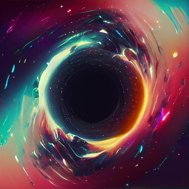 Glitch background black hole universe abstract glitchy space