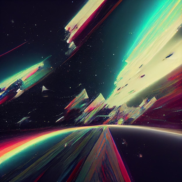 Glitch background universe abstract glitchy space video wallpaper 4k