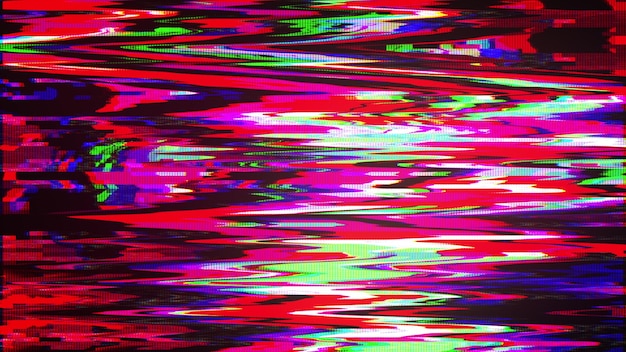 Glitch pixel noise on the screen computer generated Bad Signal 3d rendering a digital background