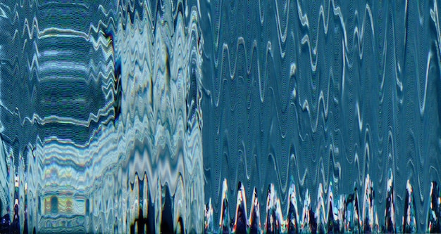 Glitch texture background Static noise Screen defect Damaged matrix Dark blue white color drip design artifacts abstract overlay