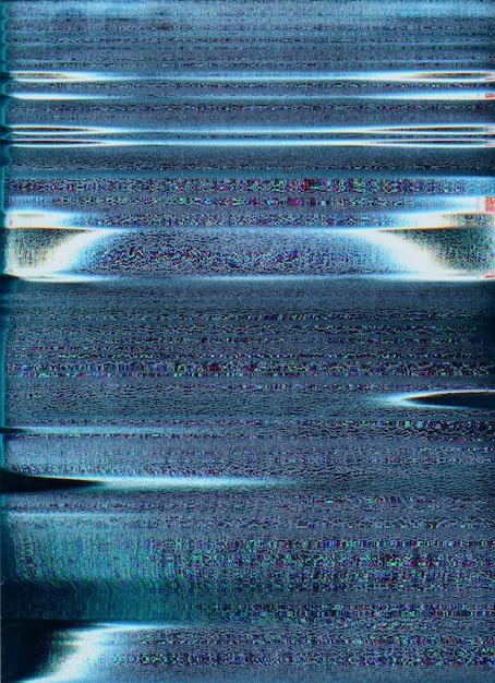 Foto sovrapposizione texture glitch rumore digitale errore matrice schermo afflitto colore bianco blu scuro gradiente grana pixel vibrazione distorsione motivo ruvido sfondo astratto