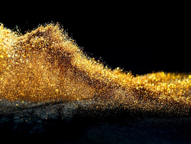 Glitter bombs grunge, glitter oro defocused abstract twinkly lights background.