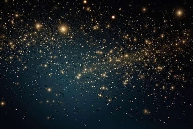 Блестящий эффект частиц, искры пыли и золотые звезды сияют особым светом